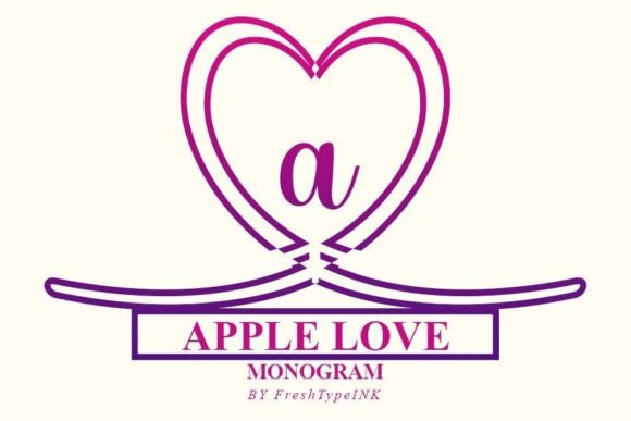 Apple Love Monogram: A Premium Script Font for Scroll-Stopping Brand Content