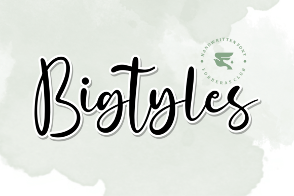 Bigtyles Handwritten Font for Crafters & Sellers