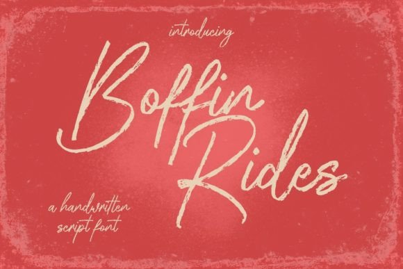 Boffin Rides: The Script Font That Elevates Your Brand Story