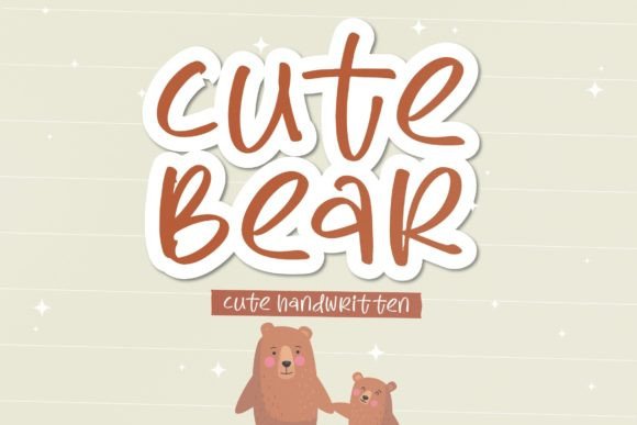 Cute Bear: A Playful Handwritten Font for Digital Brands