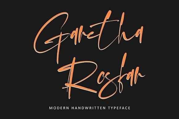 Garetha Rosfar: The Handwritten Font for Authentic Brand Identity