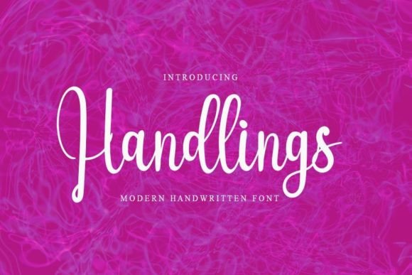 Handlings: A Delicate Script Typeface for Modern Editorial Design