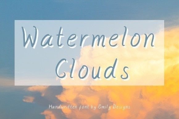 Watermelon Clouds: A Friendly Handwritten Font for Digital Brands